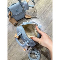 Túi Chi-o demin có quai cầm size 19 kèm dây đeo chéo hàng QC cao cấp