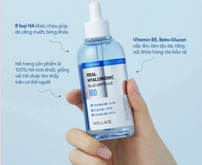 Serum Cấp Ẩm, Phục Hồi Wellage Real Hyaluronic Blue Ampoule 75ml  254004