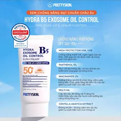 Kem Chống Nắng Phục Hồi Dưỡng Trắng Kiềm Dầu Prettyskin Hydra B5 - Bảo Vệ Da Khỏi Tia UV & Cải Thiện Sắc Tố Da