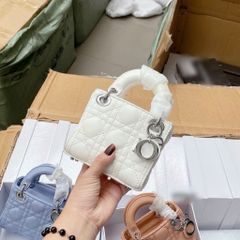 Túi chữ Đ mini size 14cm da trơn mềm fullbox hàng QC cao cấp