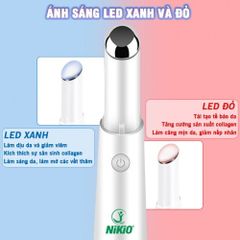 Bút Massage Mắt NIKIO NK-115 - Giảm Nếp Nhăn, Thâm Quầng, Sử Dụng Nhiệt và Ánh Sáng LED - Thiết Kế Nhỏ Gọn, Sạc USB