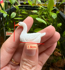 Mô Hình Vịt Trắng Mini - Tiểu Cảnh Trang Trí Bể Cá Cảnh, Đồ Chơi Nhựa An Toàn Dài Lâu