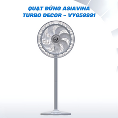 Quạt đứng Asia Turbo Decor VY659991 - Công suất 55W, thiết kế hiện đại, 3 mức tốc độ gió, phù hợp nội thất, sản xuất tại Việt Nam