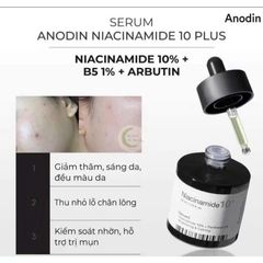 Serum Dưỡng Sáng Da ANODIN Niacinamide 10% Plus - Thu Nhỏ Lỗ Chân Lông, Cấp Ẩm, Làm Sạch Da Mềm Mại, An Toàn Cho Da Nhạy Cảm