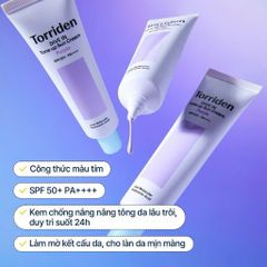 Kem Chống Nắng Nâng Tông Torriden Dive-In Purple SPF50+ PA++++ - Dưỡng Ẩm và Làm Sáng Da 60ml Hàn Quốc