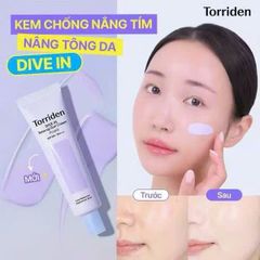 Kem Chống Nắng Nâng Tông Torriden Dive-In Purple SPF50+ PA++++ - Dưỡng Ẩm và Làm Sáng Da 60ml Hàn Quốc