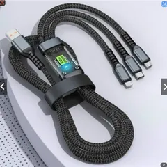 Cáp Sạc Nhanh 4 in 1 Vàng Đen 65W Đa Năng Cổng C-L, C-C, USB-C, USB-L - Tiện Lợi Cho Điện Thoại Và Thiết Bị Điện Tử
