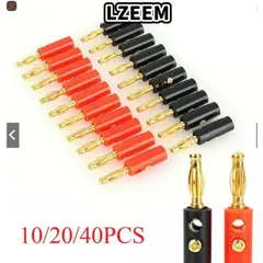 Giắc cắm bắp chuối mạ vàng HCM-10/20/40 cho cáp loa 4mm - Chất lượng âm thanh tuyệt vời, dễ lắp đặt, bền bỉ.
