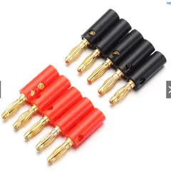 Giắc cắm bắp chuối mạ vàng HCM-10/20/40 cho cáp loa 4mm - Chất lượng âm thanh tuyệt vời, dễ lắp đặt, bền bỉ.