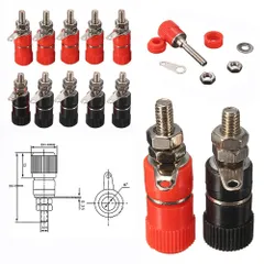 Trạm loa Js-910b Kết Nối Chuối Cắm Đỏ Đen - Thiết Bị Âm Thanh Chất Lượng Cao, Tương Thích Nhiều Loại Loa, Dễ Dàng Sử Dụng