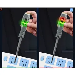 Bút Thử Điện Đa Chức Năng Vôn Kế Cảm Ứng - Tua Vít Từ Tính, Kiểm Tra Pha và Dây Đứt Ngầm, Dụng Cụ Điện Thực Tiễn Cho Gia Đình