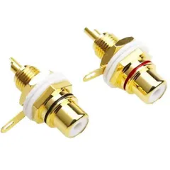 HCM-4 Cái Mạ Vàng Đồng RCA Gắn Nữ Jack Terminal - Ổ Cắm Kết Nối Âm Thanh Chất Lượng Cao, Thiết Kế Tiện Dụng