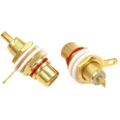 HCM-4 Cái Mạ Vàng Đồng RCA Gắn Nữ Jack Terminal - Ổ Cắm Kết Nối Âm Thanh Chất Lượng Cao, Thiết Kế Tiện Dụng
