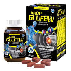 Viên uống KHỚP GLUFEW - Giảm đau nhức khớp, hỗ trợ thoái hóa khớp và viêm khớp, tăng cường vận động linh hoạt, 30 viên.