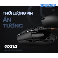 Chuột Không Dây Gaming Logitech G304 - HERO 12,000 DPI, Kết Nối Lightspeed, Thiết Kế Nhẹ, Thời Gian Sử Dụng 250 Giờ, Phù Hợp Chơi Game và Văn Phòng