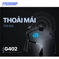 Chuột Gaming Logitech G402 Hyperion Fury - Cảm Biến Delta Zero 4000 DPI, LED RGB, Tốc Độ Quét 1ms, Dành Cho Game Thủ Chuyên Nghiệp