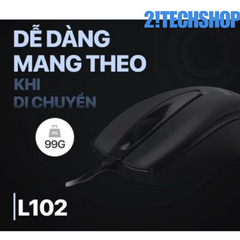 Chuột Fuhlen L102 - Chuột Quang Học Có Dây 1000 DPI USB Dành Cho Game Thủ & Văn Phòng - Thiết Kế Ergonomic, Chính Hãng, Giá Tốt