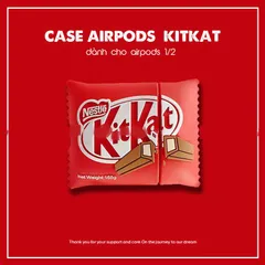 Vỏ Bọc Airpods 1 2 Silicon Bánh Socola Kitkat - Phụ Kiện Tai Nghe AirPods 1 2 Chính Hãng, Chất Lượng Cao