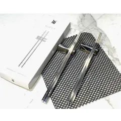 Bộ 2 Đôi Đũa Sang Trọng WMF Nuova Kèm Gác Đũa, Thép không Gỉ Cromargan, Dụng Cụ Ăn Uống Cao Cấp Cho Bữa Tiệc
