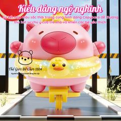Xe Thăng Bằng Một Bánh Capybara Có Nhạc & Đèn – Đồ Chơi Lắp Ráp Đường Ray DIY 27 Chi Tiết Thú Vị Cho Bé Học Tập & Giải Trí