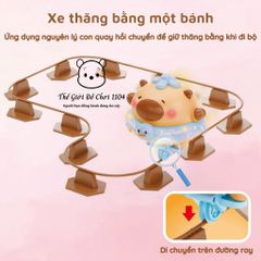 Xe Thăng Bằng Một Bánh Capybara Có Nhạc & Đèn – Đồ Chơi Lắp Ráp Đường Ray DIY 27 Chi Tiết Thú Vị Cho Bé Học Tập & Giải Trí