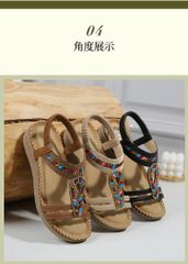 Xăng Đan Nữ SiKetu Đế Bằng Thời Trang Âu Mỹ - Quai Đính Kiểu Năng Động, Sang Trọng Từ 36-40