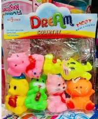 Dream Country Bộ đồ chơi âm thanh kêu chút chít dành cho trẻ với nhiều màu sắc và hình dáng thú vị, chọn mẫu ngẫu nhiên