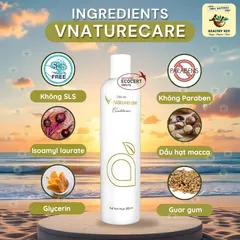 Dầu Xả Vnaturecare Organic 300ml - Phục Hồi Tóc Hư Tổn, Giảm Rụng, Chăm Sóc Tóc Yếu, Thảo Dược Tự Nhiên, Phù Hợp Da Đầu Nhạy Cảm