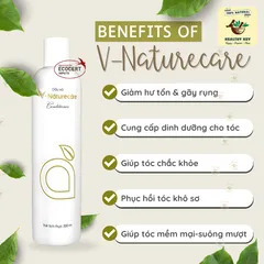 Dầu Xả Vnaturecare Organic 300ml - Phục Hồi Tóc Hư Tổn, Giảm Rụng, Chăm Sóc Tóc Yếu, Thảo Dược Tự Nhiên, Phù Hợp Da Đầu Nhạy Cảm