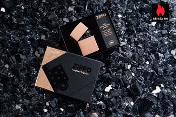 Bật Lửa Zippo Đồng Đỏ Nguyên Khối 48107 - Vỏ Đồng Nguyên Khối, Ruột Thép Không Gỉ Mạ Đen, Quà Tặng Cao Cấp 2022