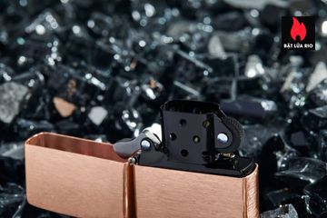 Bật Lửa Zippo Đồng Đỏ Nguyên Khối 48107 - Vỏ Đồng Nguyên Khối, Ruột Thép Không Gỉ Mạ Đen, Quà Tặng Cao Cấp 2022