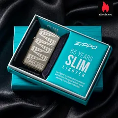 Bật Lửa Zippo Slim Black Ice 65th Anniversary – Hàng Nhập Khẩu Chất Lượng Cao, Phiên Bản Đặc Biệt Giới Hạn 15.000 Chiếc