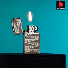 Bật Lửa Zippo Slim Black Ice 65th Anniversary – Hàng Nhập Khẩu Chất Lượng Cao, Phiên Bản Đặc Biệt Giới Hạn 15.000 Chiếc