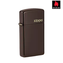 Bật Lửa Zippo Slim® 49266ZL - Bật Lửa Chính Hãng Màu Nâu Đồng Thau, Logo Zippo Đặc Trưng, Quà Tặng Sang Trọng