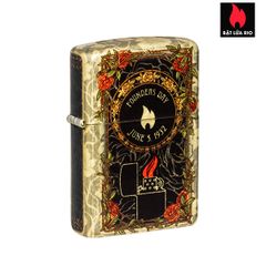 Bật Lửa Zippo 46774 - Bộ Sưu Tập Ngày Sáng Lập 2025, Đồng Thau Tumbled Brass, Họa Tiết Art Nouveau, Số Giới Hạn 5000 Chiếc, Quà Tặng Sang Trọng