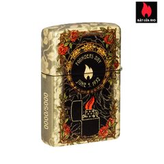 Bật Lửa Zippo 46774 - Bộ Sưu Tập Ngày Sáng Lập 2025, Đồng Thau Tumbled Brass, Họa Tiết Art Nouveau, Số Giới Hạn 5000 Chiếc, Quà Tặng Sang Trọng