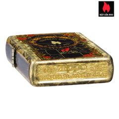 Bật Lửa Zippo 46774 - Bộ Sưu Tập Ngày Sáng Lập 2025, Đồng Thau Tumbled Brass, Họa Tiết Art Nouveau, Số Giới Hạn 5000 Chiếc, Quà Tặng Sang Trọng