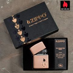 Bật Lửa Zippo Armor® Solid Copper Case - Bật Lửa Đồng Đỏ Cao Cấp Kỷ Niệm, Thời Trang và Sang Trọng Cho Người Yêu Zippo