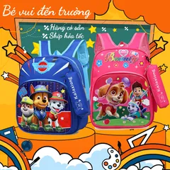 Balo cho bé đi học mẫu giáo 3-6 tuổi họa tiết hoạt hình Những Chú Chó Cứu Hộ Paw Patrol