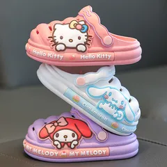 Dép crocs mềm mại chống trơn trượt họa tiết hoạt hình Hello Kitty dễ thương cho bé