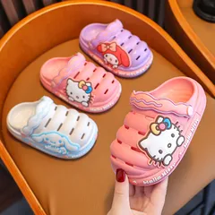 Dép crocs mềm mại chống trơn trượt họa tiết hoạt hình Hello Kitty dễ thương cho bé