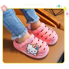 Dép crocs mềm mại chống trơn trượt họa tiết hoạt hình Hello Kitty dễ thương cho bé