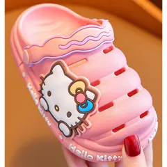 Dép crocs mềm mại chống trơn trượt họa tiết hoạt hình Hello Kitty dễ thương cho bé