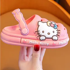 Dép crocs mềm mại chống trơn trượt họa tiết hoạt hình Hello Kitty dễ thương cho bé