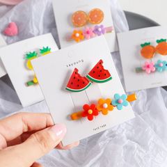 Bộ Kẹp Tóc Hình Trái Cây Xinh Xắn Cho Bé