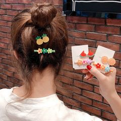 Bộ Kẹp Tóc Hình Trái Cây Xinh Xắn Cho Bé
