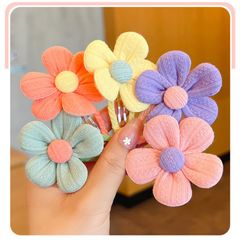 Set 2 Kẹp Tóc Hình Hoa Nhiều Màu Dễ Thương Cho Bé