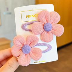 Set 2 Kẹp Tóc Hình Hoa Nhiều Màu Dễ Thương Cho Bé