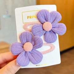 Set 2 Kẹp Tóc Hình Hoa Nhiều Màu Dễ Thương Cho Bé