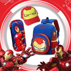 [Iron Man] Dành cho bé đam mê siêu anh hùng Iron Man - Người Sắt Balo, Nón, Bóp Viết 3D